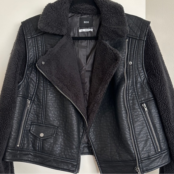 Leather jacket size large ( L) Aviator bomber - Picture 1 of 11